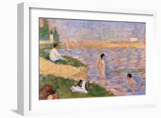 Study for Bathers at Asnières-Georges Seurat-Framed Giclee Print