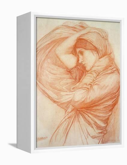 Study for 'Boreas' (Red Chalk on Tinted Paper)-John William Waterhouse-Framed Premier Image Canvas