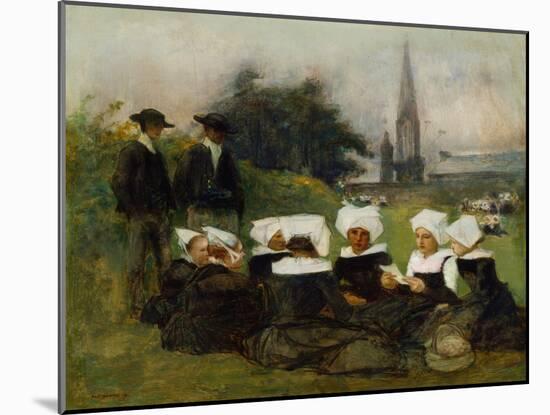 Study for Breton Women at a Pardon, c.1887-Pascal Adolphe Jean Dagnan-Bouveret-Mounted Giclee Print