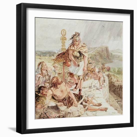 Study for 'Building the Roman Wall', C.1857-William Bell Scott-Framed Giclee Print