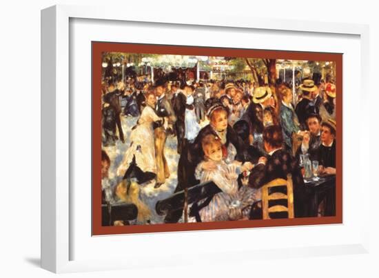 Study for Dancing at the Moulin Rouge-Pierre-Auguste Renoir-Framed Art Print