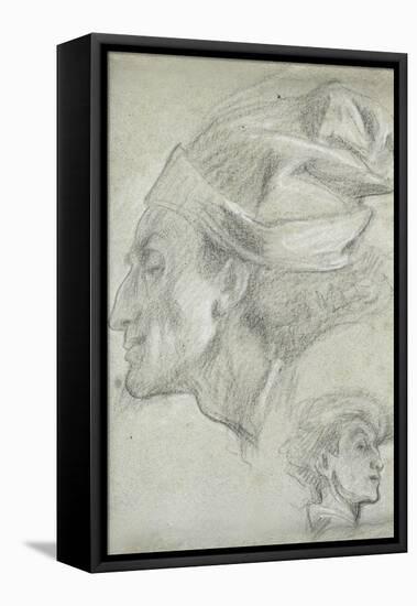 Study for 'Dante in Exile'-Frederick Leighton-Framed Premier Image Canvas