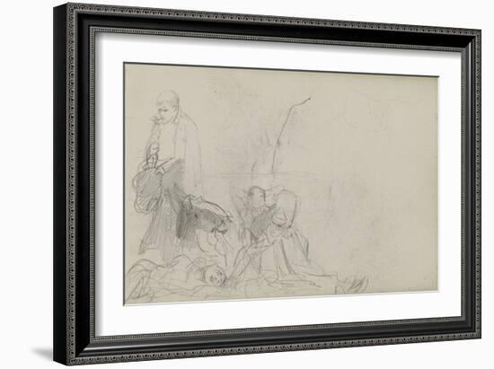 Study for 'Dawn of Waterloo', 1893-Lady Butler-Framed Giclee Print