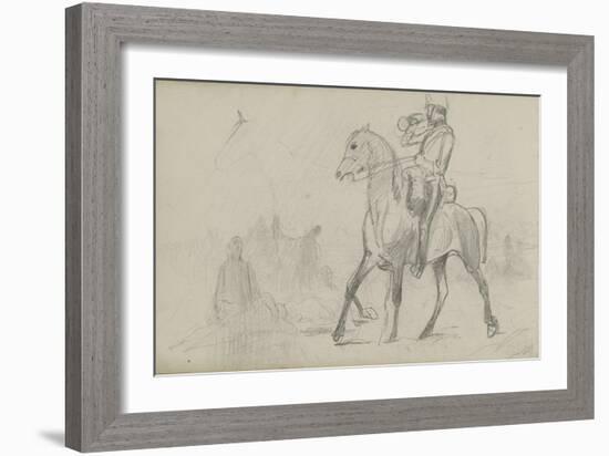 Study for 'Dawn of Waterloo', 1893-Lady Butler-Framed Giclee Print