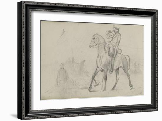 Study for 'Dawn of Waterloo', 1893-Lady Butler-Framed Giclee Print