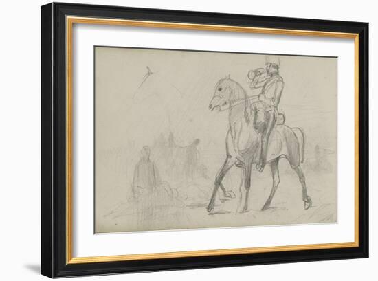 Study for 'Dawn of Waterloo', 1893-Lady Butler-Framed Giclee Print