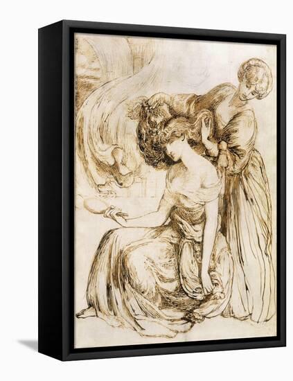 Study for Desdemona's Death Song: Othello, Act IV, Sc. III-Dante Gabriel Rossetti-Framed Premier Image Canvas