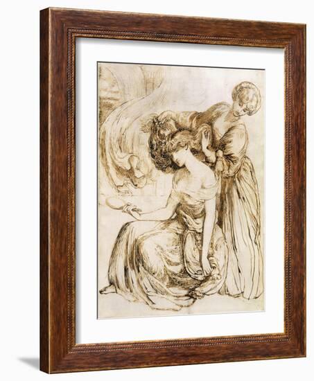 Study for Desdemona's Death Song: Othello, Act IV, Sc. III-Dante Gabriel Rossetti-Framed Giclee Print