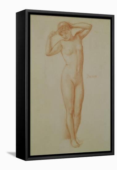 Study for 'Diadumene', 1881 (Chalk on Paper)-Edward John Poynter-Framed Premier Image Canvas