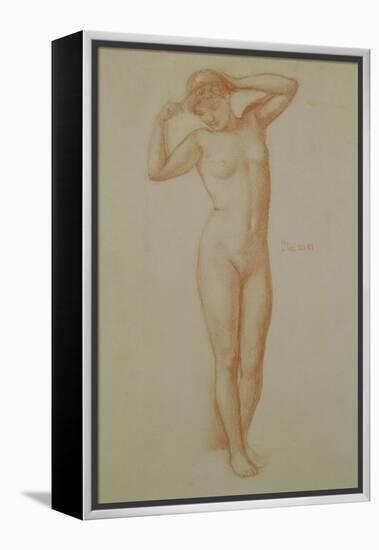 Study for 'Diadumene', 1881 (Chalk on Paper)-Edward John Poynter-Framed Premier Image Canvas