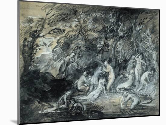 Study for Diana and Actaeon, C.1784-Thomas Gainsborough-Mounted Giclee Print