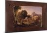 Study for Dream of Arcadia, 1838 (Oil on Wood Panel)-Thomas Cole-Mounted Giclee Print