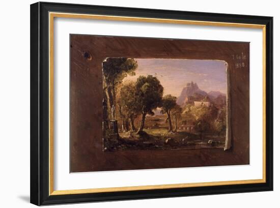 Study for Dream of Arcadia, 1838 (Oil on Wood Panel)-Thomas Cole-Framed Giclee Print