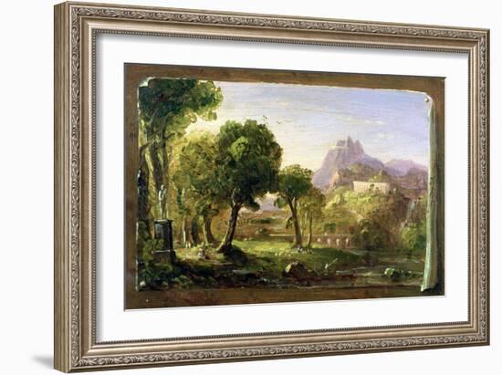 Study for Dream of Arcadia, 1838-Thomas Cole-Framed Giclee Print