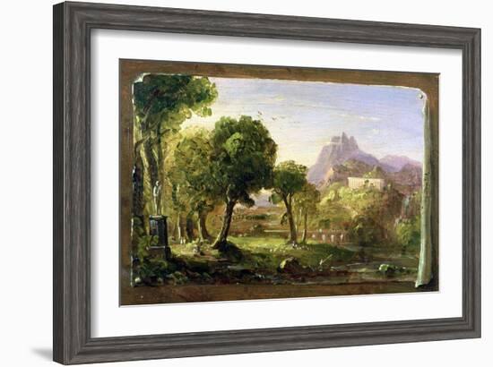 Study for Dream of Arcadia, 1838-Thomas Cole-Framed Giclee Print