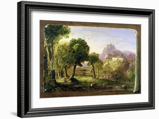 Study for Dream of Arcadia, 1838-Thomas Cole-Framed Giclee Print