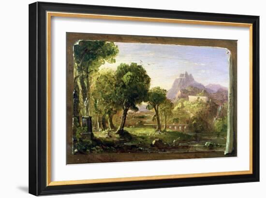 Study for Dream of Arcadia, 1838-Thomas Cole-Framed Giclee Print