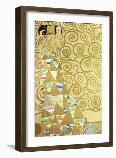 Study for Expectation, C.1905-09 (W/C and Gold on Paper) (See 65841)-Gustav Klimt-Framed Giclee Print