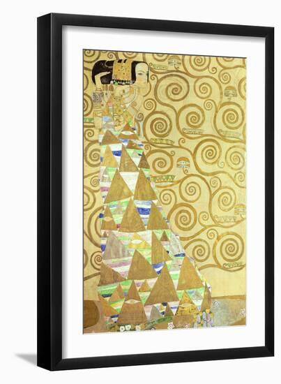 Study for Expectation, C.1905-09 (W/C and Gold on Paper) (See 65841)-Gustav Klimt-Framed Giclee Print