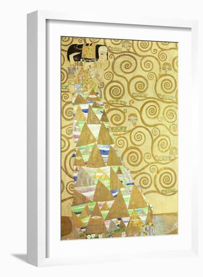 Study for Expectation, C.1905-09 (W/C and Gold on Paper) (See 65841)-Gustav Klimt-Framed Giclee Print