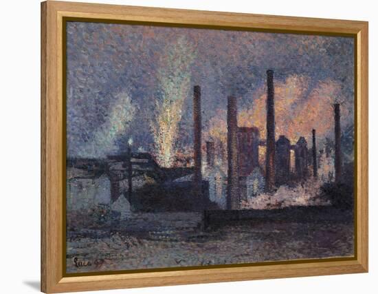 Study for Factories Near Charleroi, 1897-Maximilien Luce-Framed Premier Image Canvas