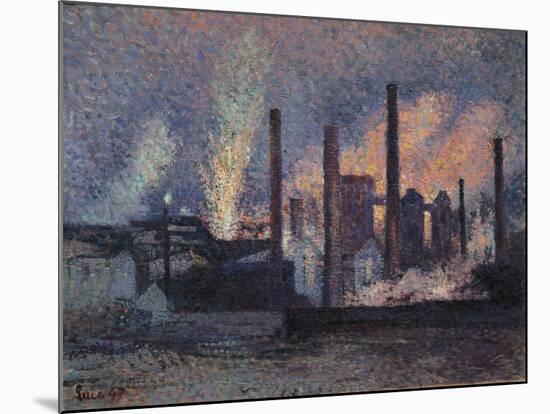 Study for Factories Near Charleroi, 1897-Maximilien Luce-Mounted Giclee Print