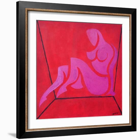 Study for Figure in Cubic Space-Guilherme Pontes-Framed Giclee Print