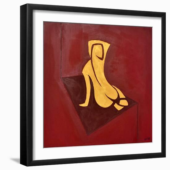 Study for Figure on a Plane in Perspective-Guilherme Pontes-Framed Giclee Print