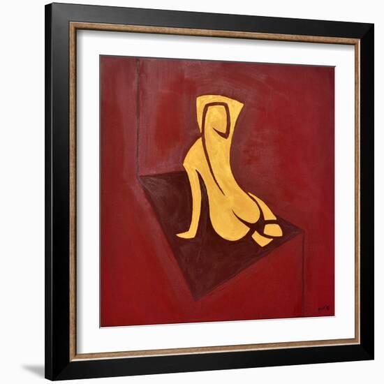 Study for Figure on a Plane in Perspective-Guilherme Pontes-Framed Giclee Print