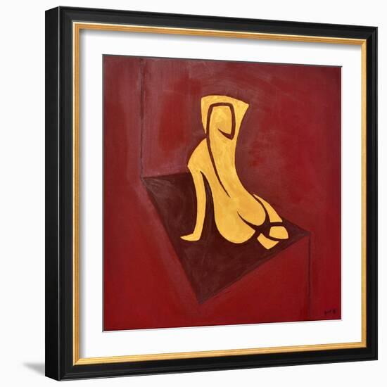 Study for Figure on a Plane in Perspective-Guilherme Pontes-Framed Giclee Print