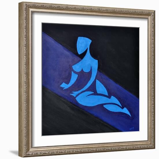 Study for Figure on Inclined Space-Guilherme Pontes-Framed Giclee Print