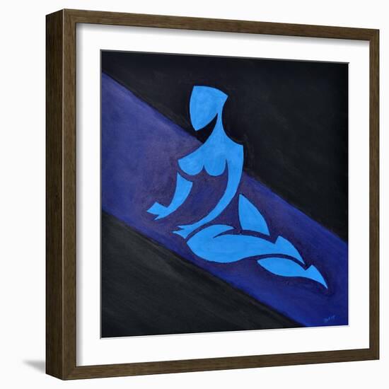 Study for Figure on Inclined Space-Guilherme Pontes-Framed Giclee Print