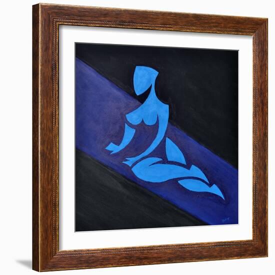 Study for Figure on Inclined Space-Guilherme Pontes-Framed Giclee Print