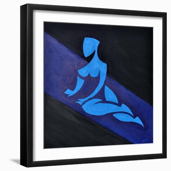 Study for Figure on Inclined Space-Guilherme Pontes-Framed Giclee Print