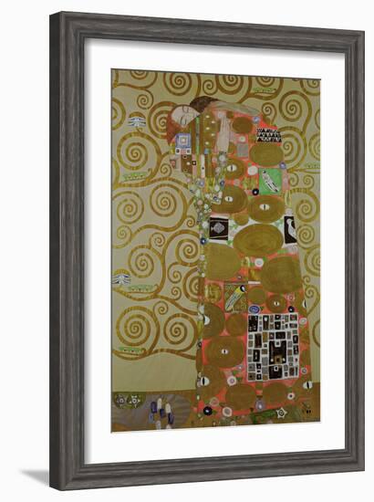 Study for Fulfilment, C.1905-09 (W/C and Gold on Paper) (See 65884)-Gustav Klimt-Framed Giclee Print