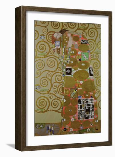 Study for Fulfilment, C.1905-09 (W/C and Gold on Paper) (See 65884)-Gustav Klimt-Framed Giclee Print