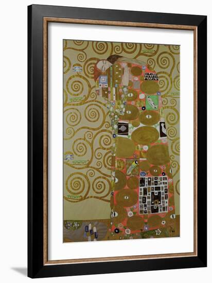 Study for Fulfilment, C.1905-09 (W/C and Gold on Paper) (See 65884)-Gustav Klimt-Framed Giclee Print