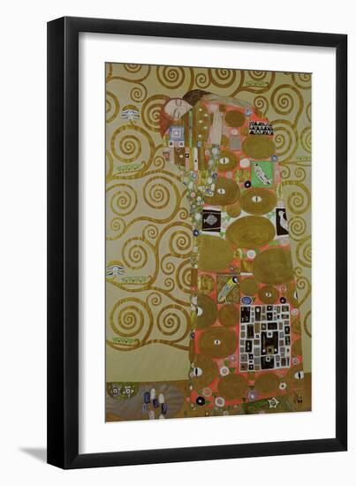 Study for Fulfilment, C.1905-09 (W/C and Gold on Paper) (See 65884)-Gustav Klimt-Framed Giclee Print