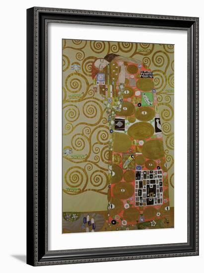 Study for Fulfilment, C.1905-09 (W/C and Gold on Paper) (See 65884)-Gustav Klimt-Framed Giclee Print