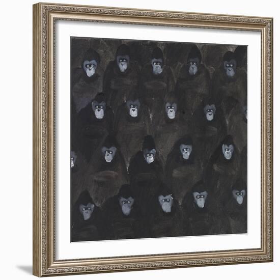 Study for Gorilla Gig, 2016-Holly Frean-Framed Premium Giclee Print