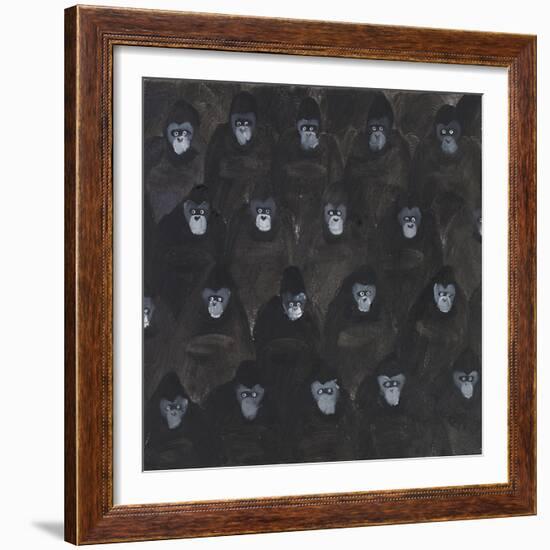 Study for Gorilla Gig, 2016-Holly Frean-Framed Premium Giclee Print