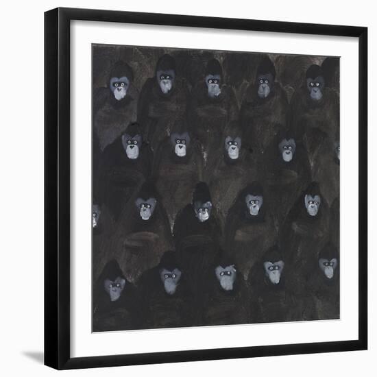 Study for Gorilla Gig, 2016-Holly Frean-Framed Premium Giclee Print