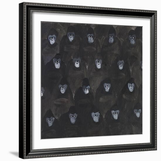 Study for Gorilla Gig, 2016-Holly Frean-Framed Premium Giclee Print