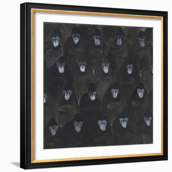 Study for Gorilla Gig, 2016-Holly Frean-Framed Premium Giclee Print