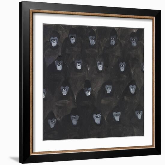 Study for Gorilla Gig, 2016-Holly Frean-Framed Premium Giclee Print
