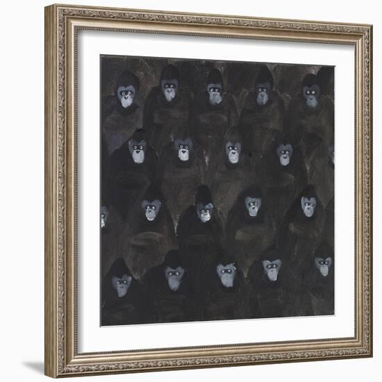 Study for Gorilla Gig, 2016-Holly Frean-Framed Giclee Print