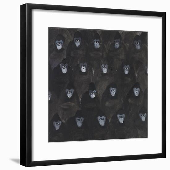 Study for Gorilla Gig, 2016-Holly Frean-Framed Giclee Print