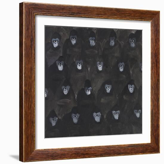 Study for Gorilla Gig, 2016-Holly Frean-Framed Giclee Print