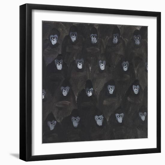 Study for Gorilla Gig, 2016-Holly Frean-Framed Giclee Print