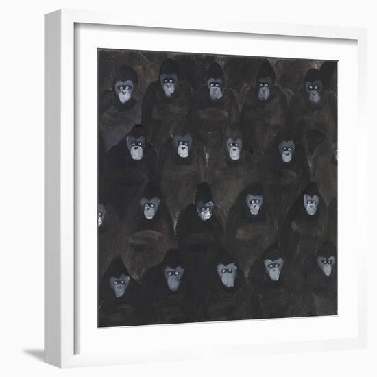 Study for Gorilla Gig, 2016-Holly Frean-Framed Giclee Print